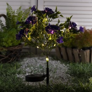 Садовый светильник на солнечной батарее «Кустовая роза», 62 см, 28 LED, свечение тёплое белое