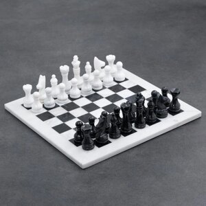 Шахматы «Элит», темная доска 30х30 см, оникс