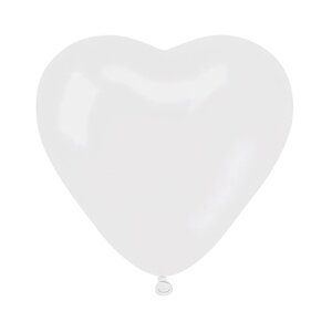 Шар латексный 12"Сердце» цвет белый, набор 50 шт.