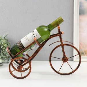Сувенир металл под бутылку "Велосипед трёхколесный" под бронзу 36х36 см