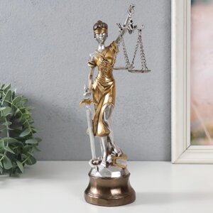 Сувенир полистоун "Богиня Фемида с весами правосудия" 8х8х27,7 см