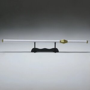 Сувенирное оружие "Катана Пачи" 100 см, белая с золотом, на подставке