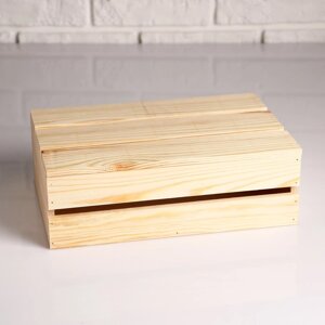 Ящик деревянный 302010 см подарочный с реечной крышкой