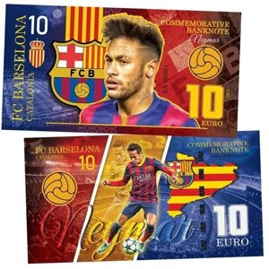 10 EURO Katalonia — Neymar. Legends of FC Barselona. (Неймар). UNC