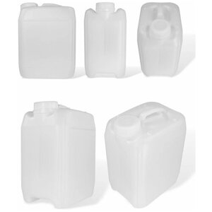 10 шт, Канистра пластиковая для воды и жидкостей (штабелируемая), 5 л / Канистра пищевая/ Емкость для воды / Тара для жидкости / Емкость для жидкости