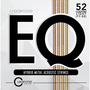 7811 EQ Hybrid Metal Комплект струн для акустической гитары, с покрытием, 10-52, Cleartone