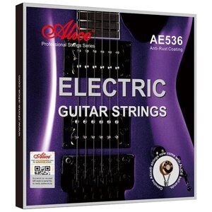 AE536-SL Комплект струн для электрогитары, сплав железа, Super Light, 9-42, Alice