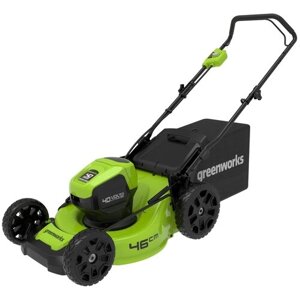 Аккумуляторная газонокосилка Greenworks 2514407 GD40LM46HP без АКБ и ЗУ, 4 А·ч, без АКБ и ЗУ, 46 см