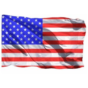 Американский флаг США на флажной сетке, 70х105 см - для флагштока