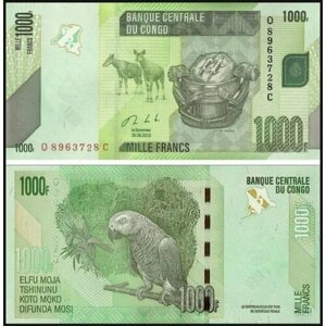 Банкнота Конго 1000 франков 2013 года UNC