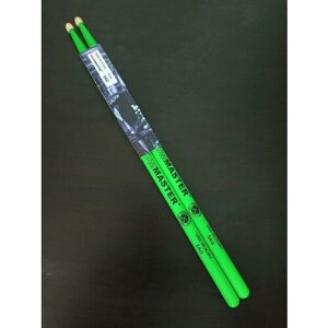 Барабанные палочки DRUMMASTER 5AG зеленые, флуоресцентные