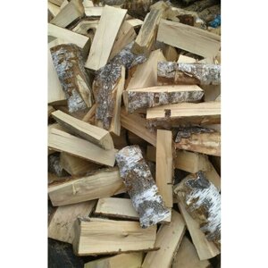 Береза дрова длина 20-25 см с берестом 10 кг свежая заготовка