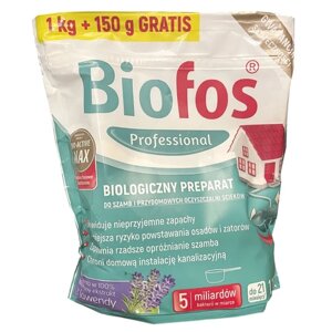 Biofos Professional Биологиеческий препарат для септиков, дачных туалетов и придомовых очистных станций 1,15 кг в пакете
