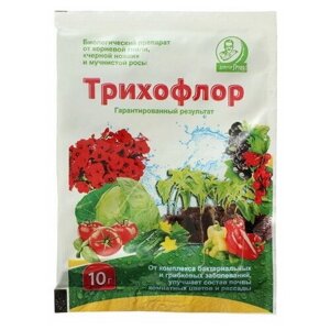 Биопрепарат для борьбы с грибными заболеваниями растений "Трихофлор", 10 г, 3 шт.