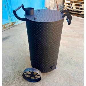 Бочка для сжигания мусора круглая 166 литров с колосником, сталь 3 мм