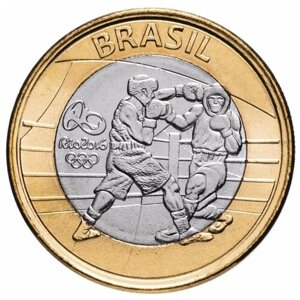 Бразилия 1 реал 2016 г. Бокс Олимпиада в Рио де Жанейро-2016
