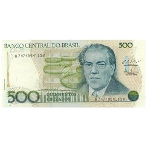 Бразилия 500 крузадо 1986-88 г «Бразильский композитор Вилла-Лобуш» UNC