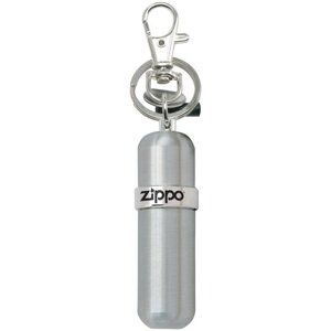 Брелок с баллончиком для топлива ZIPPO, алюминий, с диском для затягивания винта кремня, серебристый 121503