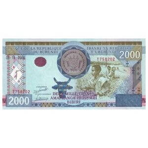 Бурунди 2000 франков 2008 г «Сбор урожая» UNC