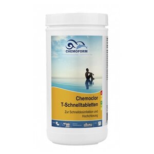 Chemoform Хлорные таблетки "Кемохлор Т" 20 г для длительной дезинфекции воды в бассейне, 1 кг
