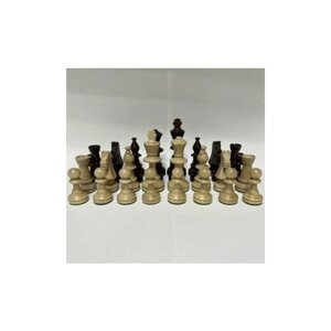 Деревянные шахматные фигуры с утяжелителем Стаунтон №5 в пакете / Staunton №5 (Польша)