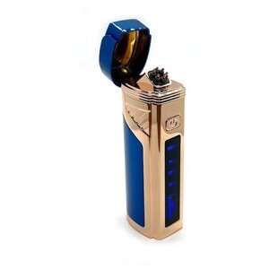 Электроимпульсная зажигалка с тройной дугой, Цвет: Синий