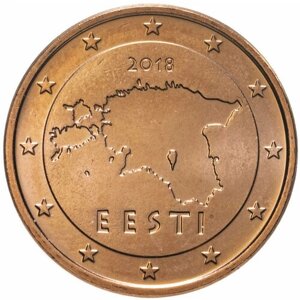 Эстония 5 евро центов (cents) 2018