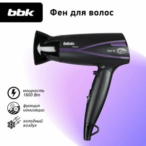 Фен BBK BHD1608i, черный/фиолетовый