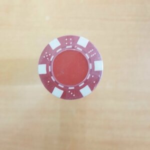 Фишки для покера набор 50шт, без номинала, тяжёлые, 1383 красные