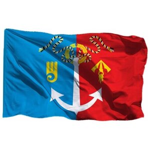 Флаг Воткинска на шёлке, 90х135 см - для ручного древка