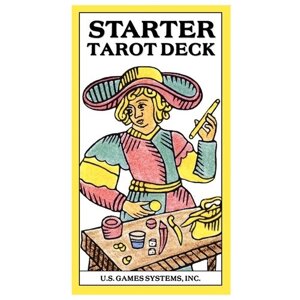 Гадальные карты U. S. Games Systems Таро Starter Tarot Deck, 78 карт, желтый/белый, 200