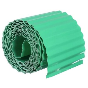 Greengo Лента бордюрная, 0.15 9 м, толщина 0.6 мм, пластиковая, гофра, зелёная