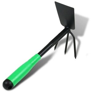 Greengo Мотыжка комбинированная Greengo, длина 28 см, 3 зубца, пластиковая ручка