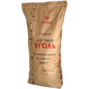 Grillkoff Уголь березовый для гриля «Стандарт», 10 кг 48.38 л