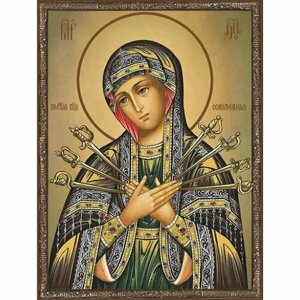 Храмовая икона Богородица Семистрельная, арт ДМИХ-108
