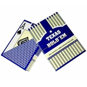 Игральные карты Texas Holdem, синяя рубашка