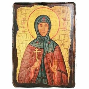 Икона Ангелина Сербская мученица под старину 13 на 17,5 см, арт IDR-960