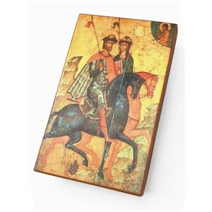 Икона "Благоверные князья Борис и Глеб", размер - 40х60