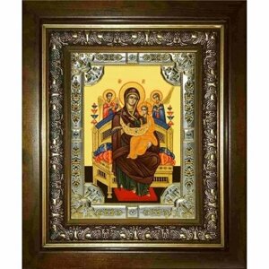 Икона Богородица Всецарица, 18x24 см, со стразами, в деревянном киоте, арт вк-2927