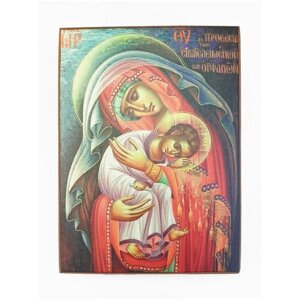 Икона "Богородица. Защитница", размер иконы - 15x18