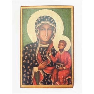 Икона "Богороица Ченстоховская", размер иконы - 20х25