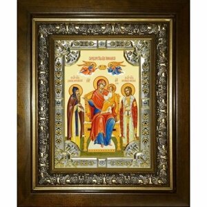Икона Божьей Матери Экономисса, 18x24 см, со стразами, в деревянном киоте, арт вк-5297