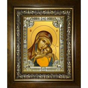 Икона Божьей Матери Корсунская, 18x24 см, со стразами, в деревянном киоте, арт вк-3226