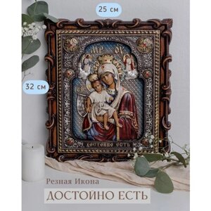 Икона Божией Матери Достойно есть 32х25 см от Иконописной мастерской Ивана Богомаза