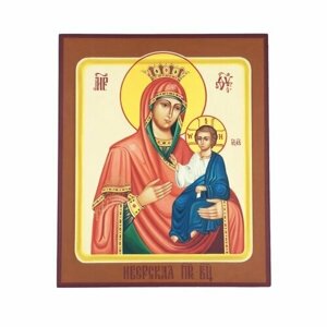 Икона Божья Матерь Иверская рукописная ковчег 18 на 21, арт ИРГ-236