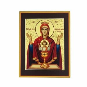 Икона Божья Матерь Неупиваемая Чаша рукописная 17 на 22 см, арт ИРГ-262