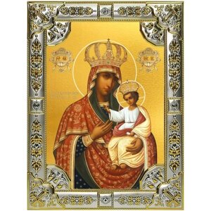 Икона Черниговская Божия Матерь, 18х24 см, в окладе