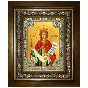 Икона Екатерина великомученица, 18х24 см, в окладе и киоте