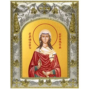 Икона Елисавета Адрианопольская, 14х18 см, в окладе