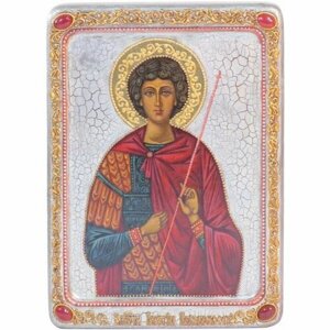 Икона Георгий Победоносец писаная, арт ИРП-952